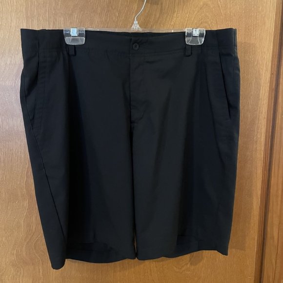 Nike Golf Shorts Mens 38 Black Standard Fit Dri Fit Flex Stretch Logo 10” Inseam - Picture 5 of 6